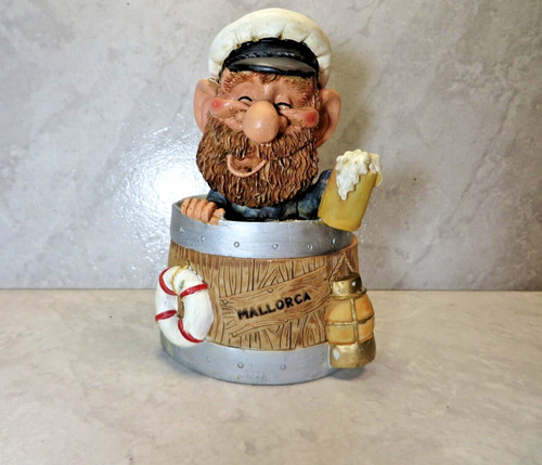 Steinfigur seemann faß - steinfigur, im