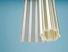 Wellbahnen GFK aus glasfaserverstärktem Polyester 76/18 transparent