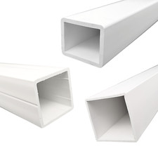 PVC Vierkantrohr weiß