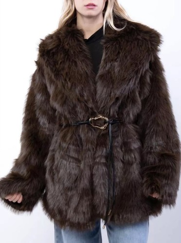 Damen kunstfell mantel - damen,