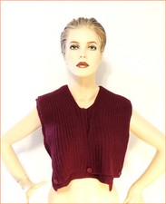 Schal Bolero-Weste Grobstrick  mit Rippenmuster vielseitig tragbar (40-31)