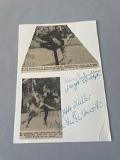 LUDOLPH/HOFFMANN Rollkunstlauf Weltmeister signed Albumausschnitt 15x21 + VizeWM