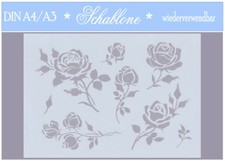 Schablone-Vintage-Shabby-A4-A3-Rosen-7199