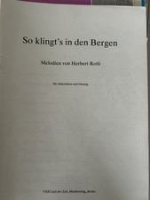 So klingt's in den Bergen Herbert Roth Text Bergsteiger-Polka  Akkordeon Noten