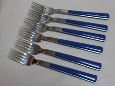 WMF Torino cromargan blau 6 Gabeln / Gabeln