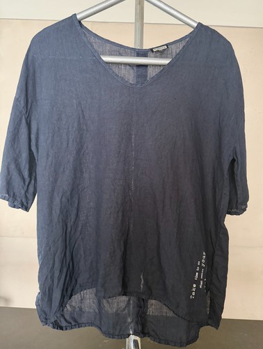 Kenny leinen bluse blau - bluse,