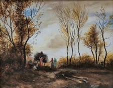 Ölgemälde Landschaft Herbst