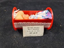 VERO Wiege Babybett Kinderbett DDR mit Puppe Baby unbespielt Möbel antik alt