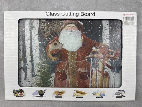 Glas schneidebrett santa - schneidebrett,