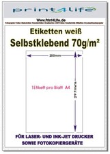 1-1000x A4 Klebefolien Inkjet