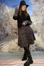 25. ROCK Herzwalk Winterrock Wollrock Musterwalk Wolle Wollwalk Walk Gr. M L