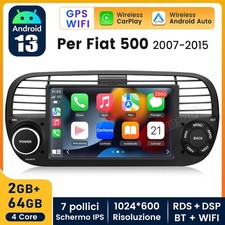 9" Android 13 Autoradio Für Fiat 500 2007-2015 Apple Carplay GPS BT WIFI RDS 32G