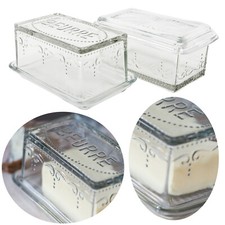Vintage glas butterdose - vintage,