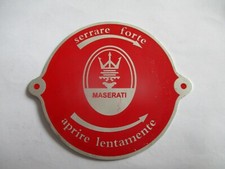 Maserati Schild Kühlerdeckel Mistral Sebring 3500 quattroporte  ALU Typenschild 