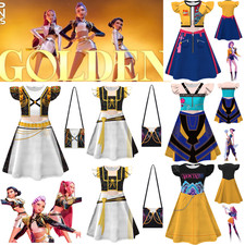 Mädchen Rumi Mira Zoey Cosplay Rock K-Pop Demon Hunters Kostüm Party Fancy Kleid