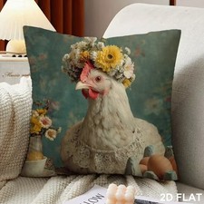Nostalgie Kissen 45 cm Huhn