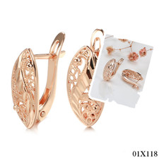 Luxus Damen Ohrringe 585 Rose