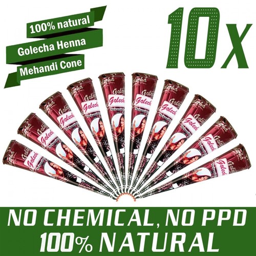 10x natural golecha henna - 10x,