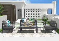 MeXo Gartenmöbel Set Aluminum