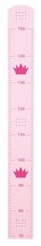 Messlatte 'Krone' mit Motiv, Skala bis 150 cm für Kinder, Holz, Rosa - B-Ware
