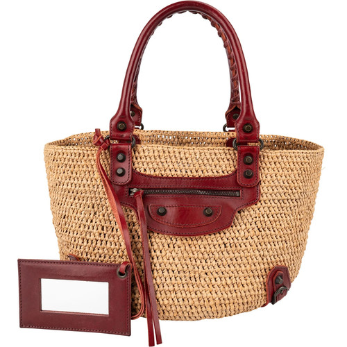 Balenciaga raffia panier - raffia,