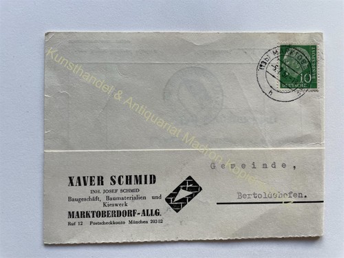 Postkarte reklame 1957 xaver - postkarte,