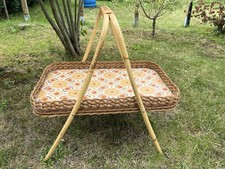 DDR Tablett Standtablett Henkel Weide Bambus tragbar