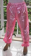 PVC Jogging Regen Hose Gummihose rosa mit weißen Punkten