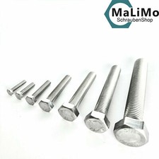 Sechskantschrauben Din 933 M2-12 Edelstahl A2 V2A Maschinen Gewinde Schraube