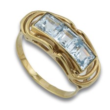 Antik Aquamarin Gold Ring 333