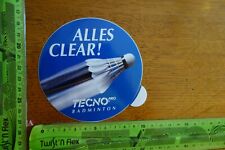 Alter Aufkleber Sport Baseball Handball Football BADMINTON TECNO PRO