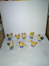 8 Hühner-Zubehör-Küche-Kaufladen-Bauernhof-Puppenhaus-Puppenstube-Garten