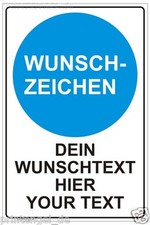 Schild Idividuell Gebotzeichen Warn-Verbotszeichen für Betrieb-Werksgelände