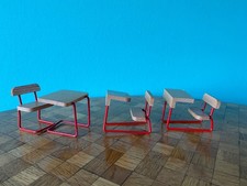 Schule Pult  Stuhl Tisch Caco 1966 Puppenhaus Puppenstube 1:12 dollhouse school