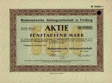 Muldentalwerke 1923 freiberg - muldentalwerke,
