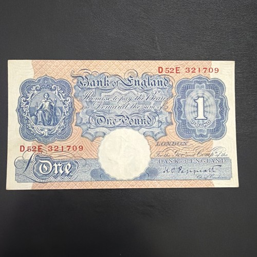 Ein alter blau - -rosa, £1-schein