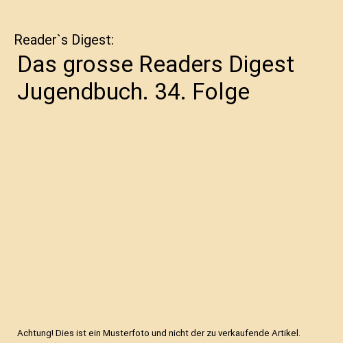 Das grosse readers - grosse,