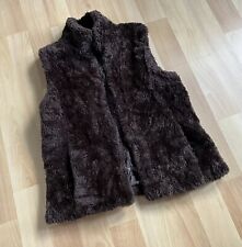 EVENT ￼hochwertige Fake Fur Pelz Weste Fellweste Hakenverschluss in Braun Gr. 38