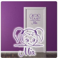 Mädchen Name Tür Aufkleber Türaufkleber Wandtattoo Türsticker Kinderzimmer T421