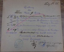 Quittung aus dem Jahr 1880 von Kulmbach