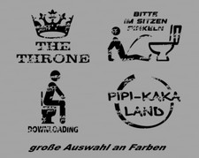Klo Deckel Aufkleber Toiletten Tür Fun Sticker WC Badezimmer Lounge Pipi