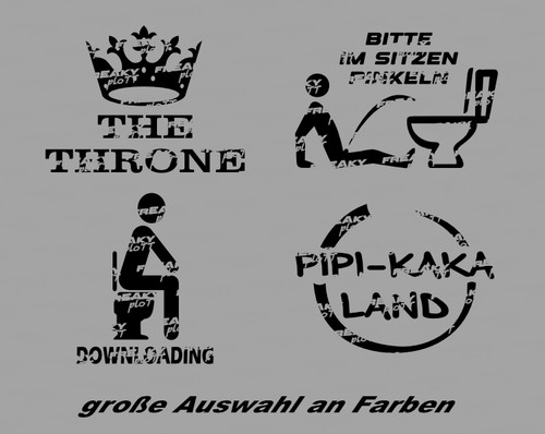 Klo deckel aufkleber toiletten - aufkleber,