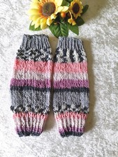 Stulpen Baby Beinwärmer Neu handgestrickt aus Strumpfwolle ca. 3 bis 18 Monate