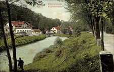 Ak Kupferhammer Pforzheim, Flusslandschaft, Häuser, Bäume, ... - 4897984