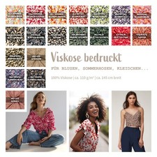 Viskose meterware bedruckt - viskose,