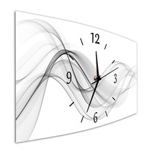 BM Wanduhr Funkwanduhr Funk Wanduhr 44 cm x 22 cm geräuschlos lautlos 9563-1SZa