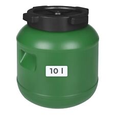 Weithalsfass Futtertonne Fasssilage Regen Fass Gepäcktonne 10 L mit Deckel grün