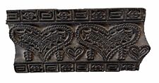Antiker Holz Textilstempel Druckblock Stoffdruck Stempel mit Motiv Herzen