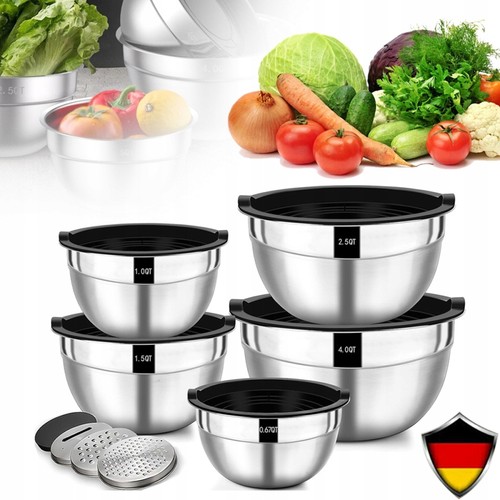 Edelstahl schüssel set deckel - edelstahl, schüssel-set