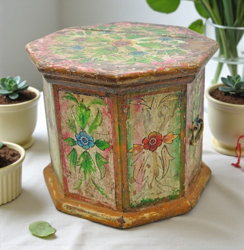 Vintage holz oktagonal - holz,